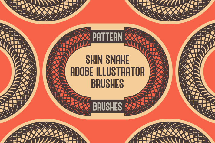 Skin Snake Pattern Brushes Adobe Illustrator