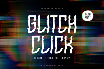 Glitch Click - Cyber & Glitch Font