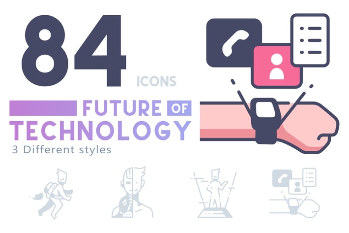 84 Future of Technology icon set