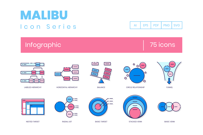 75 Infographic Line Icons