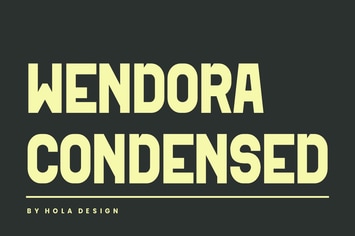 Wendora Condensed - Modern Sans Font