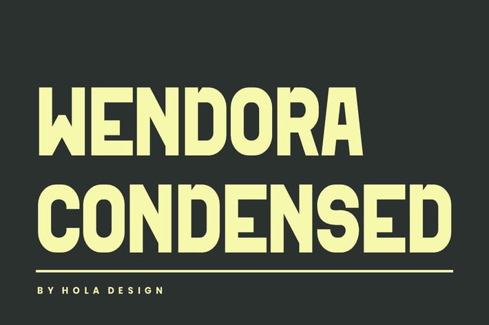 Wendora Condensed - Modern Sans Font