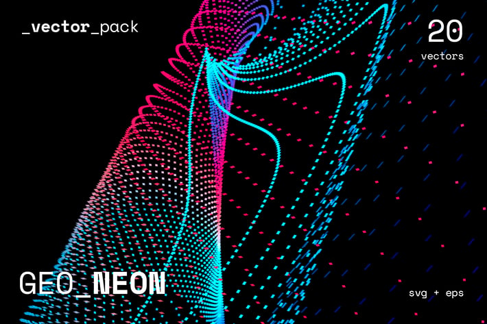 Abstract Background Geometric Vectors GEO_NEON