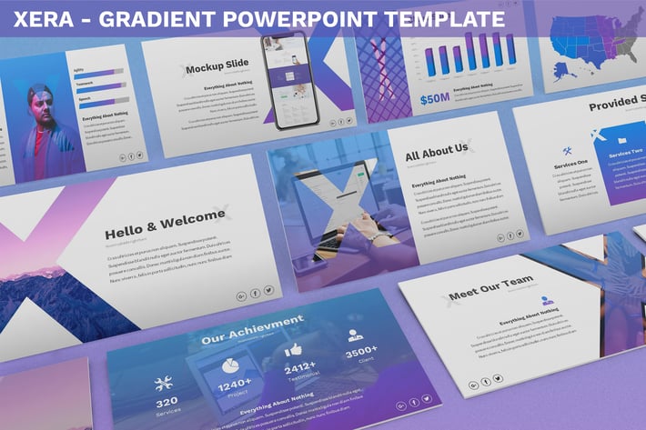 Xera - Gradient Powerpoint Template
