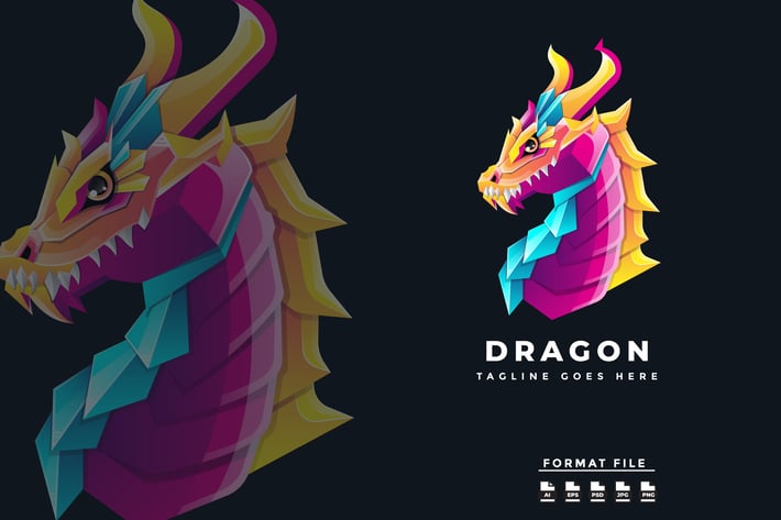 Colorful Dragon Logo