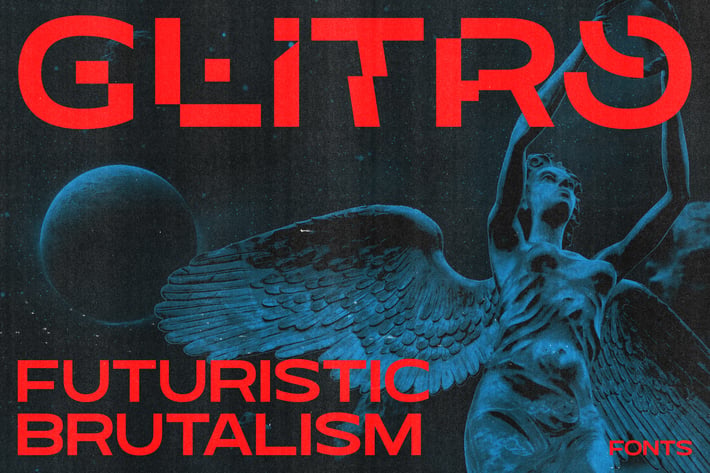 Glitro - Futuristic Glitch Fonts