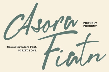 Asora Fiatn Casual Signature Script Font
