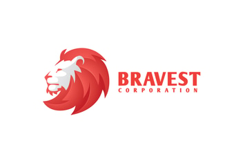 Bravest Lion Logo