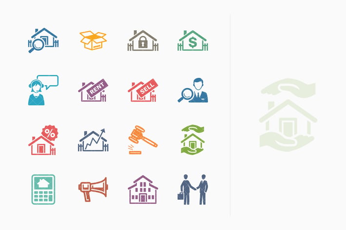 Real Estate Icons - Colored Series