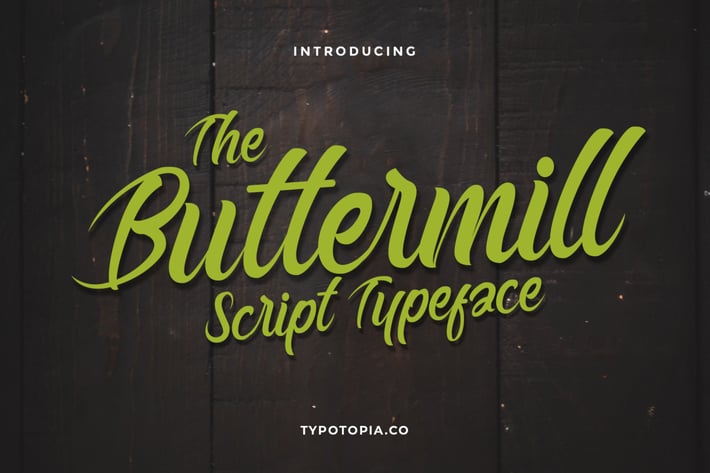 Buttermill Fancy Script Font
