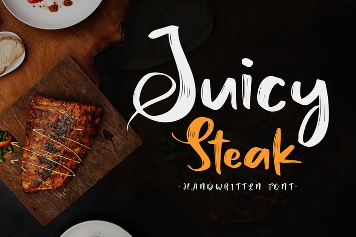 Juicy Steak - Handwritten Font