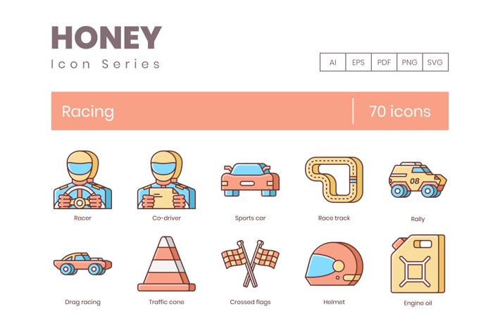 70 Racing Icons