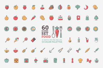 Foodly Illustrative Icon Set