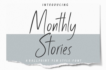 Monthly Stories - Ballpoint Pen Style