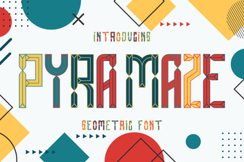 Pyra Maze - Geometric Font