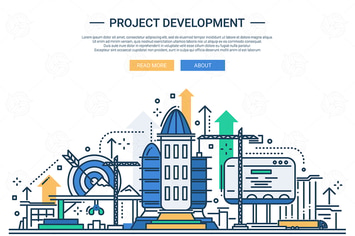 Project Development - line design website banner
