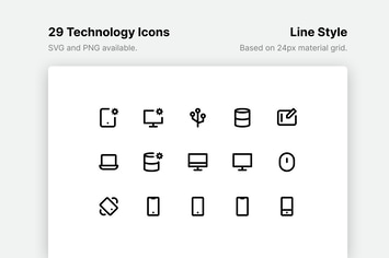 Technology Line Icons