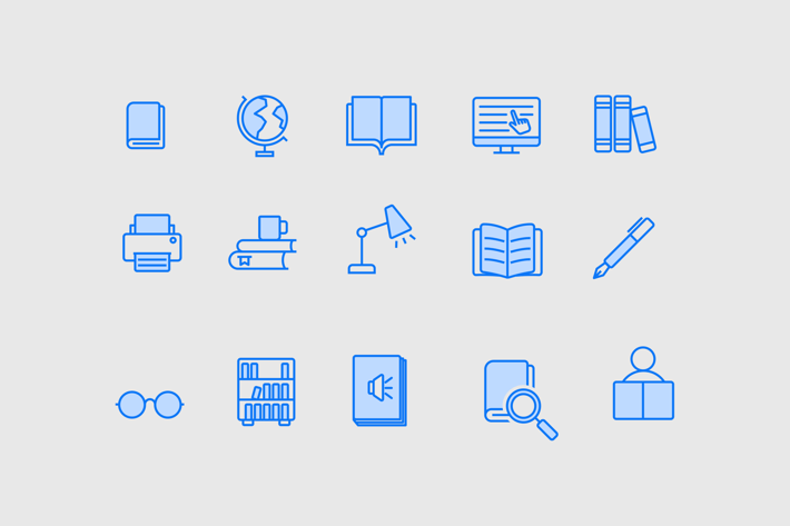 15 Library Icons