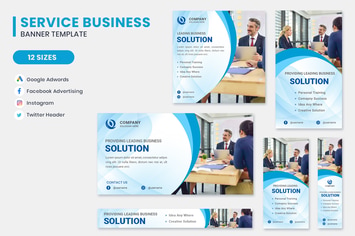Service Business  Google Adwords Banner Template