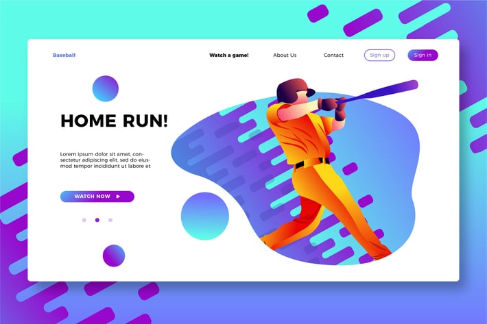 Baseball - Banner & Landing Page