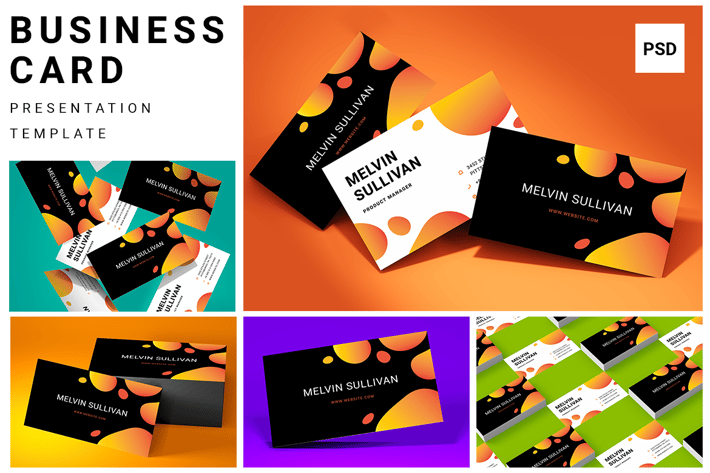 Business cards mockup set