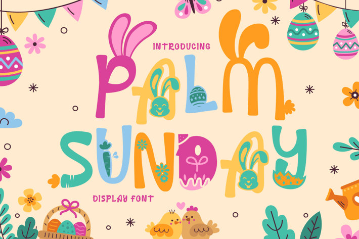 Palm Sunday - Quirky Easter Day Theme Font