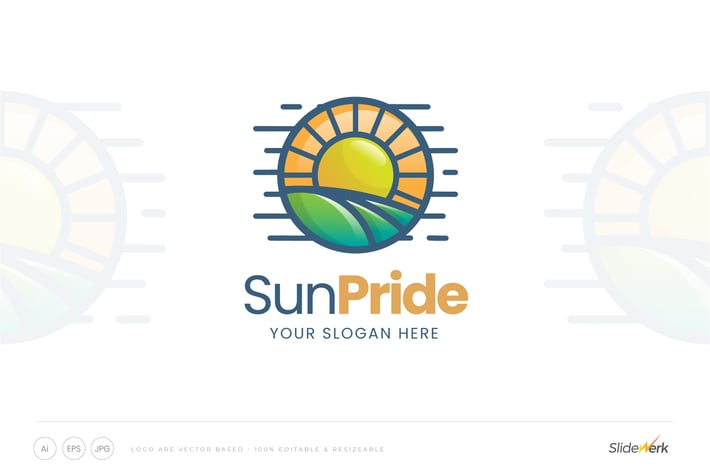 Bright Sun Pride Logo Template