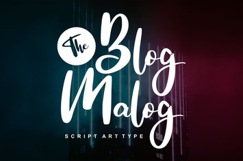 The Blog Malog | Script Arttype Font