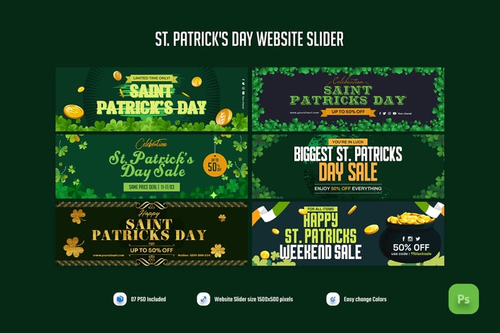 St. Patrick's Day Website Slider