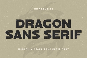 Dragon Sans Serif - Modern Vintage Sans Serif Font