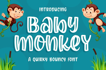 Baby Monkey - a Quirky Bouncy Font