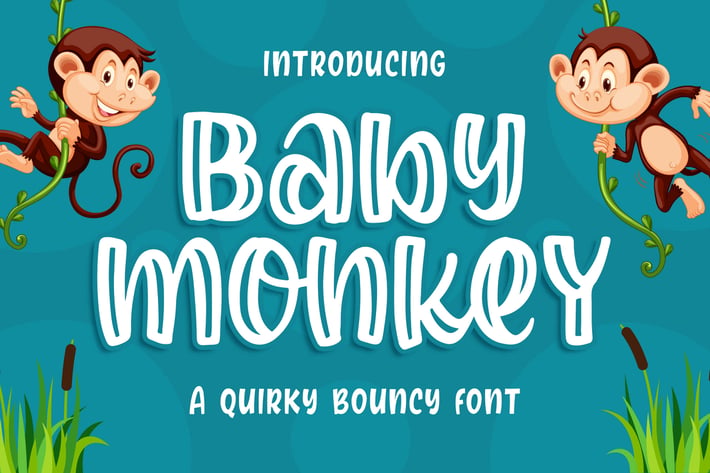 Baby Monkey - a Quirky Bouncy Font