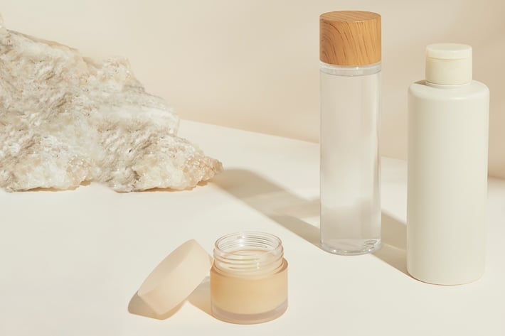 Set of skin care package mockup design
