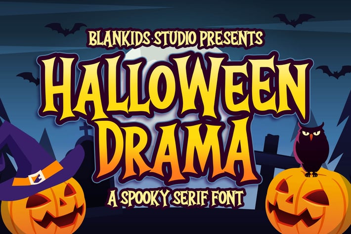 Halloween Drama a Spooky Serif Font