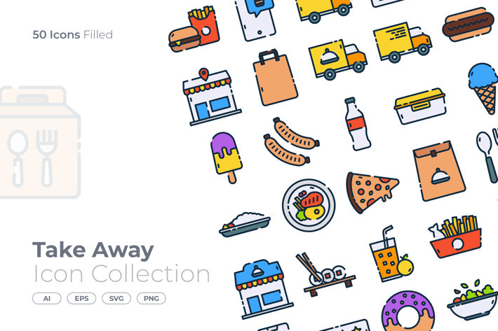 Take Away Filled Icon