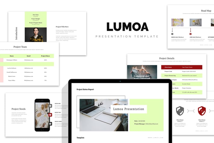 Lumoa : Project Status Report Keynote Template