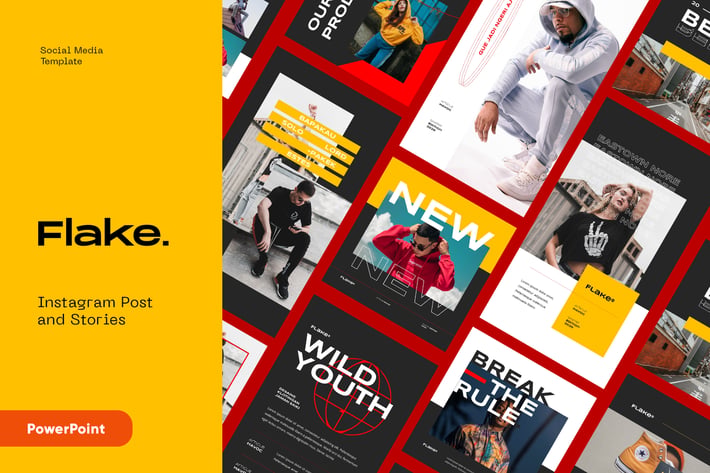 FLAKE - Instagram Post and Stories Powerpoint