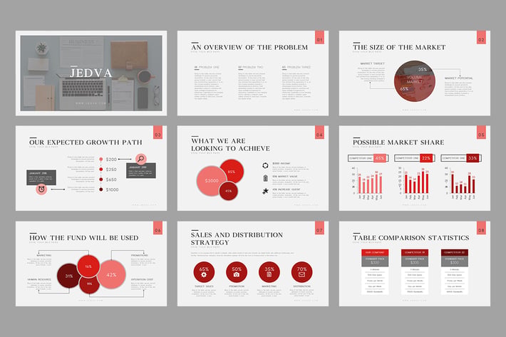Jedva : Pitch Deck Keynote Template 