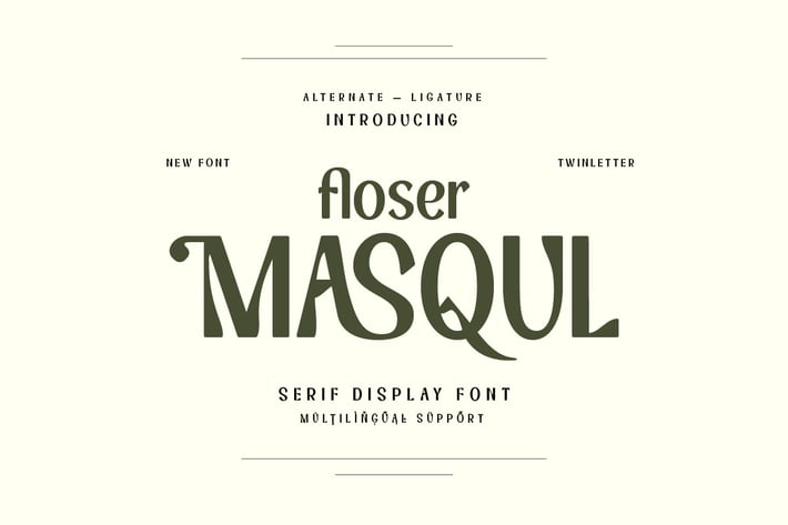 Floser Masqul - Serif Display Font