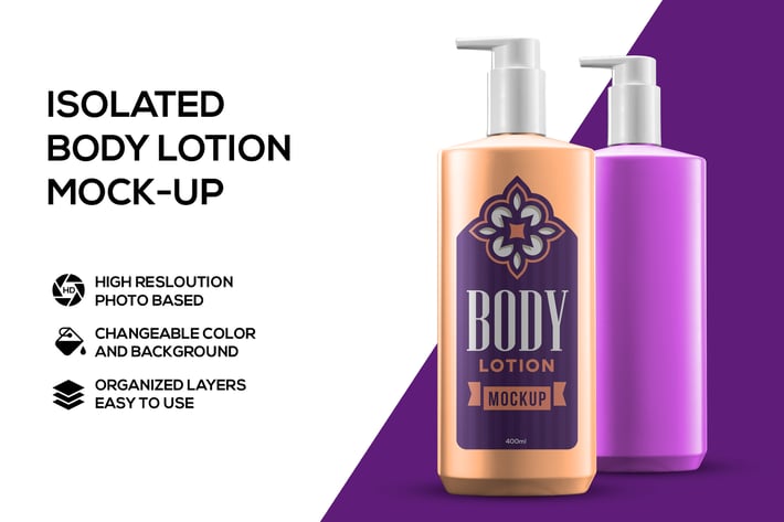 Body lotion mockup