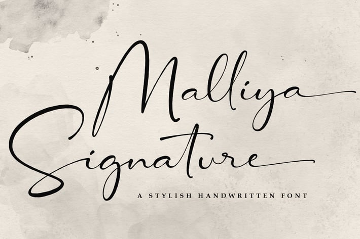 Malliya Signature Font