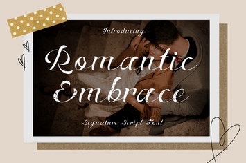 Romantic Embrace - Signature Script Font
