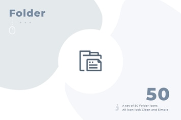 50 Folder icon set - Material