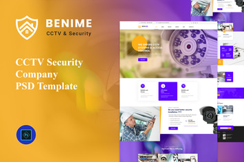 Benime - CCTV Surveillance Service PSD Template