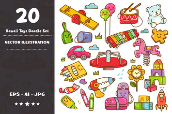 Kawaii Toys Doodle Set