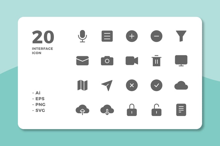 20 Interface Icons Vol.2 (Solid)