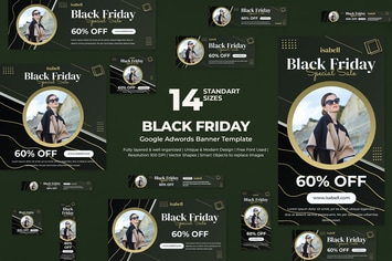 Black Friday Google Ads Banners Template