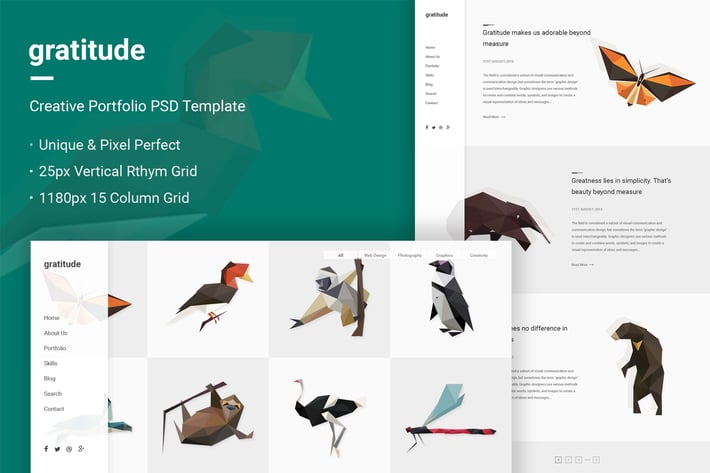 Gratitude – Creative Portfolio PSD
