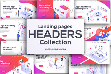 Modern Flat Design Isometric Concepts