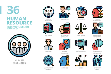 Human Resource Filled Outline Style Icon